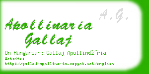 apollinaria gallaj business card